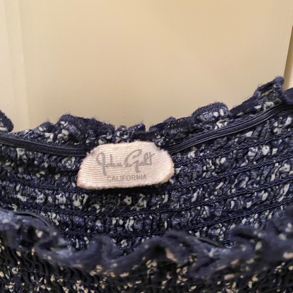 Navy floral Brandy Melville adjustable tank top - Picture 4 of 4